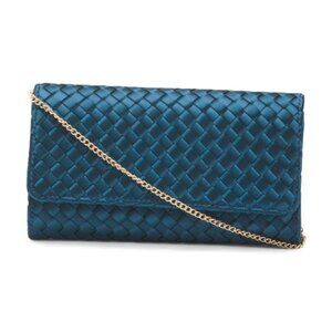 ALESSIA BIANCHI Woven Satin Clutch